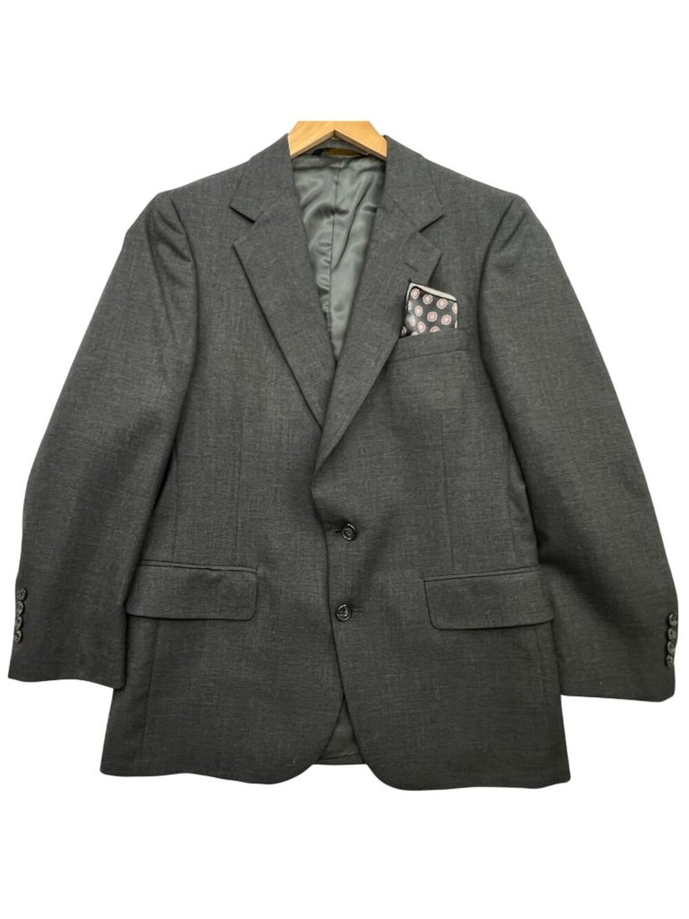 Stafford Men's Wool 2 Button Blazer Jacket Sport Coat Long Sleeve Size 38S Gray